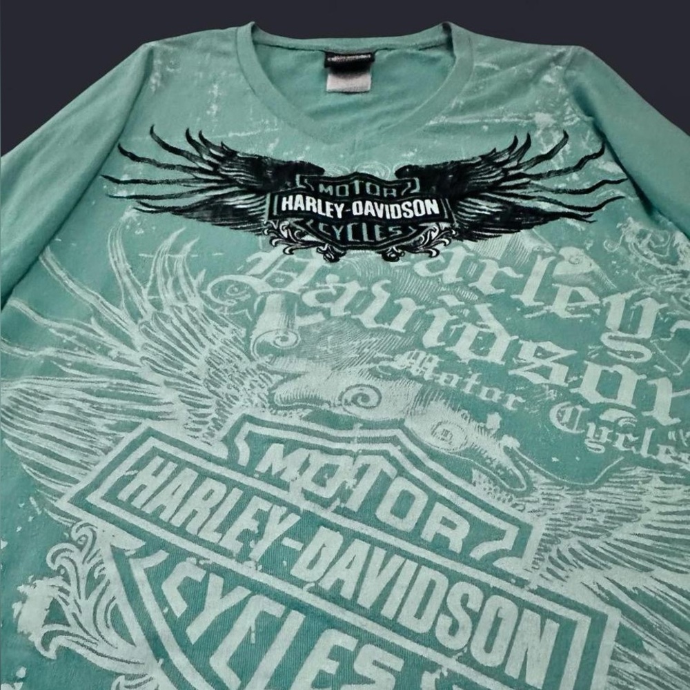 MADE IN USA 🇺🇸 HARLEY DAVIDSON long sleeve tshirt - Picture 3 of 5